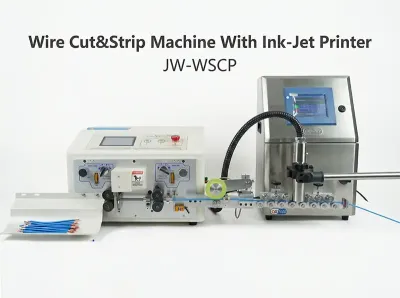 ワイヤーカット＆ストリップ機（インクジェットプリンター付き）JW-WSCP - 自動ワイヤーストリッパー