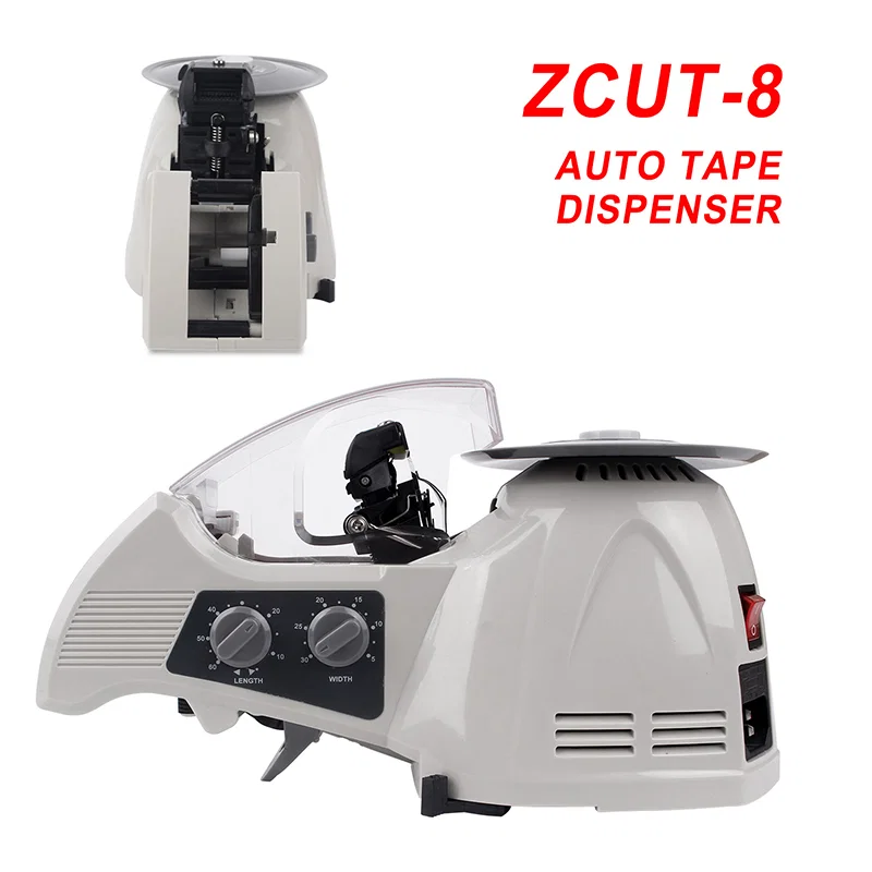 3-25mm Width Desktop Tape Dispenser Electronic Tape Dispenser Cutter Machine Carousel Automatic Tape Dispenser ZCUT-8, Automatic Tape Dispenser, Gum Tape Dispenser, Tape Dispenser 3-25mm幅デスクトップテープディスペンサー電子テープディスペンサーカッターマシンカルーセル自動テープディスペンサーZCUT-8、自動テープディスペンサー、ガムテープディスペンサー、テープディスペンサー
