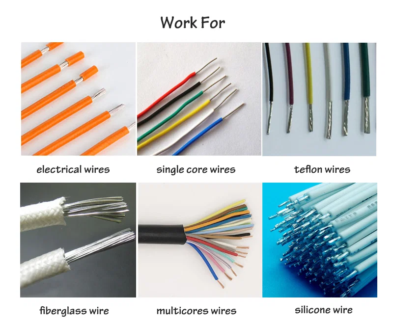 空気圧ワイヤーストリッパー、多芯ワイヤーケーブルストリッピング装置、多芯手動ワイヤーケーブルストリッパーのサンプリングディスプレイ