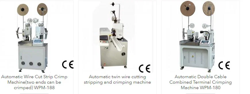 精密なワイヤーの切断、剥皮、端子圧着のための全自動機械。