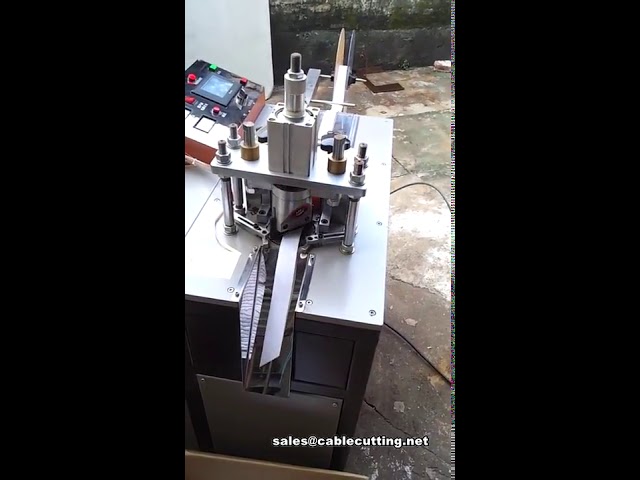 45度ベベル角度の超音波リボン切断機 | グログラン・サテンリボン対応
