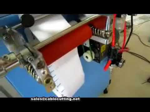 白サテン生地ラベル専用 超音波裁断機