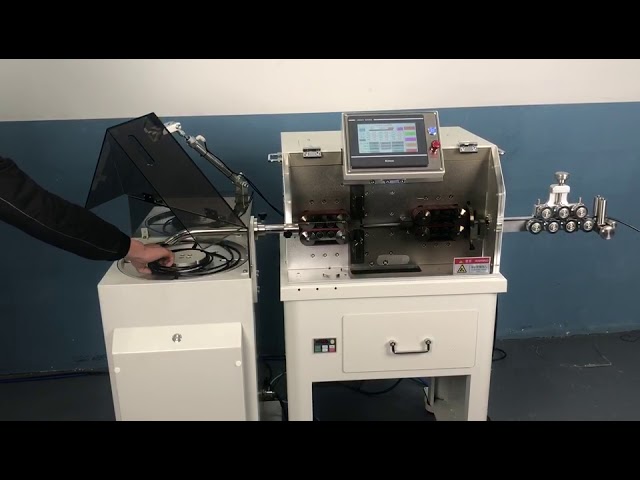 全自動マルチコアシース線切断・皮むき機 ワイヤーコイリング機付き WPM-680-1