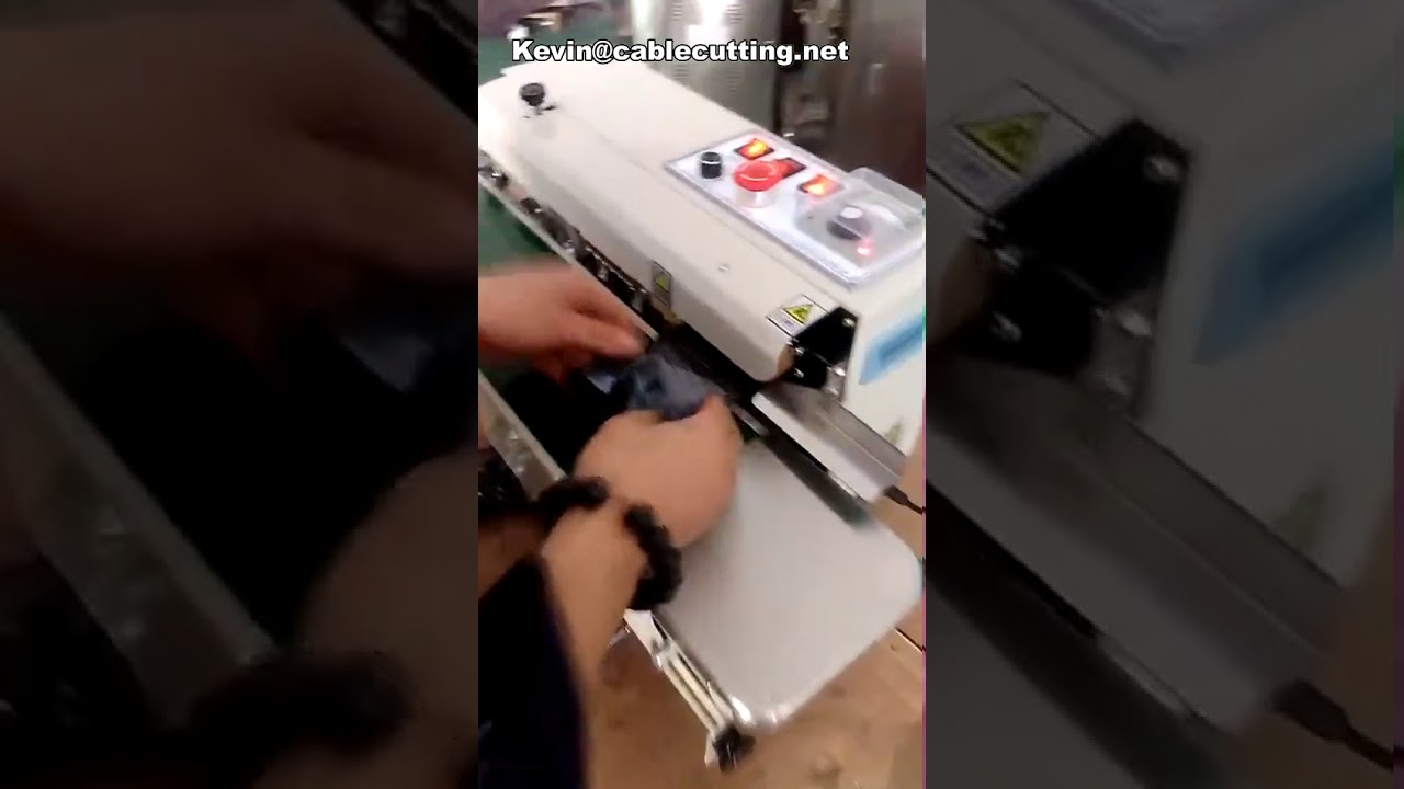 自動連続式 食品用アルミホイル・PVC膜パウチ包装ヒートシール機