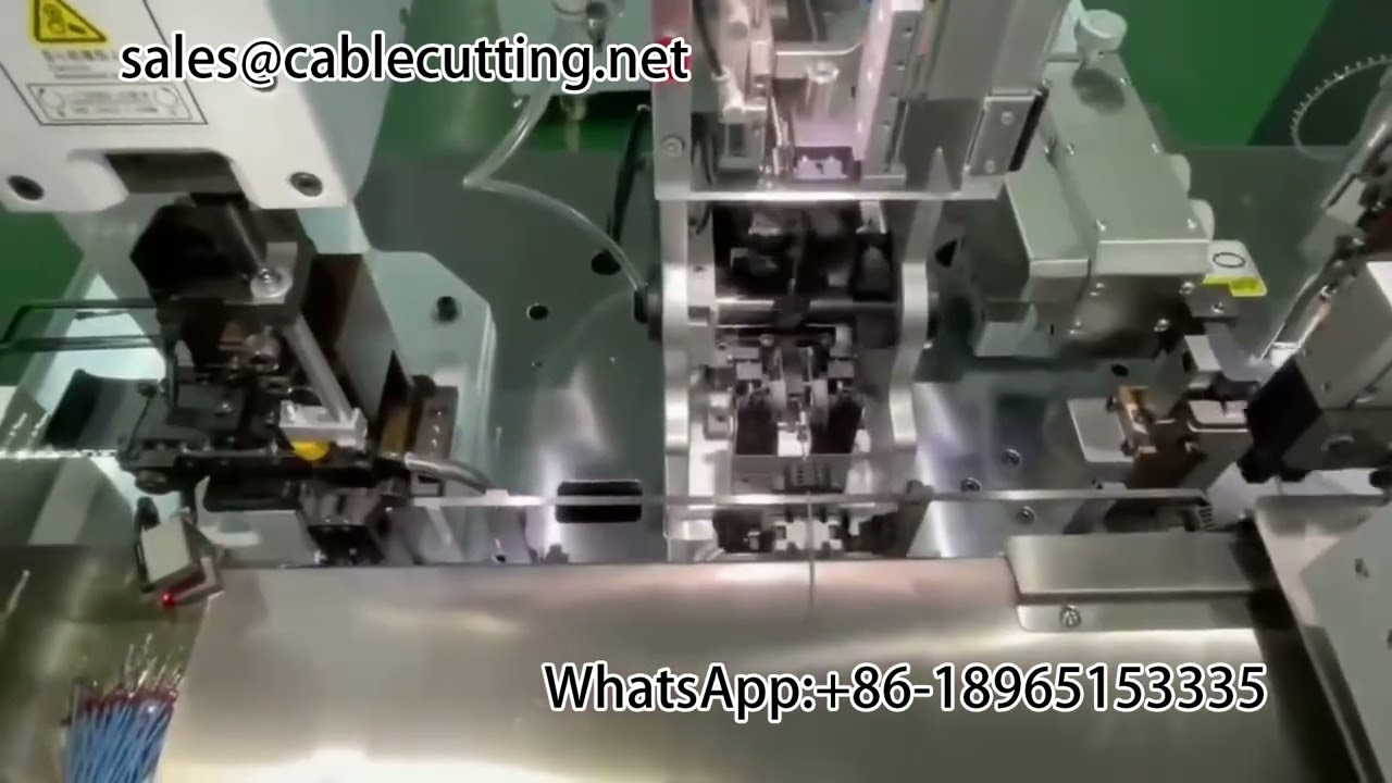 全自動ダブルヘッド端子圧着機｜防水プラグワイヤーハーネス組立
