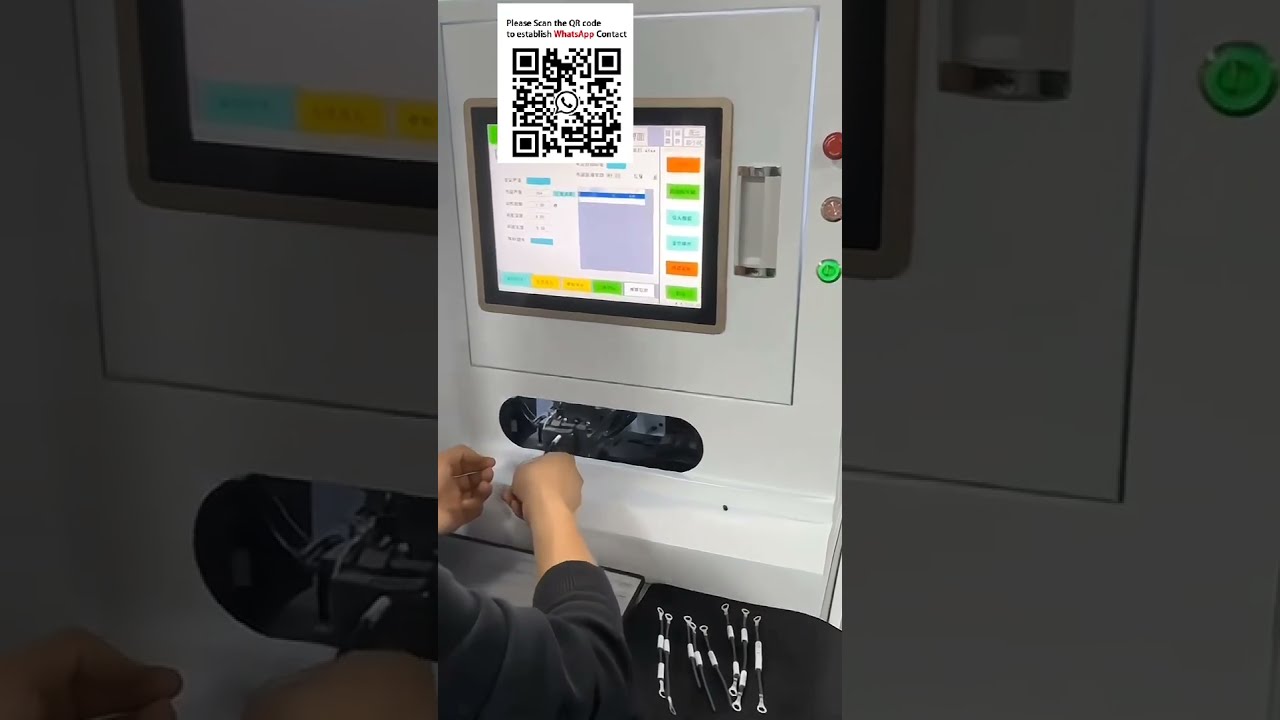 自動UT端子圧着機：ストリップ・ツイスト・番号管挿入・圧着を一貫処理