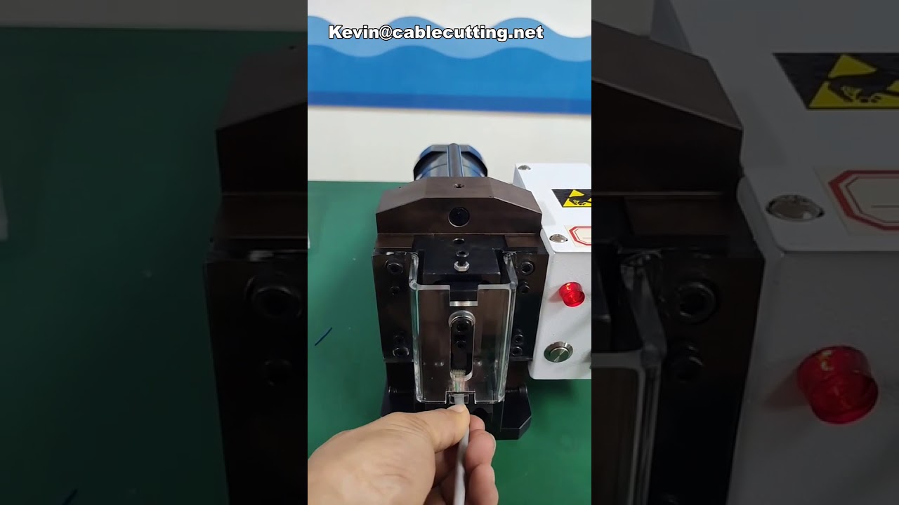 【自動圧着】金属製8ピンRJ45コネクタ自動圧着機 - Cat5/Cat6対応ミニプラグ