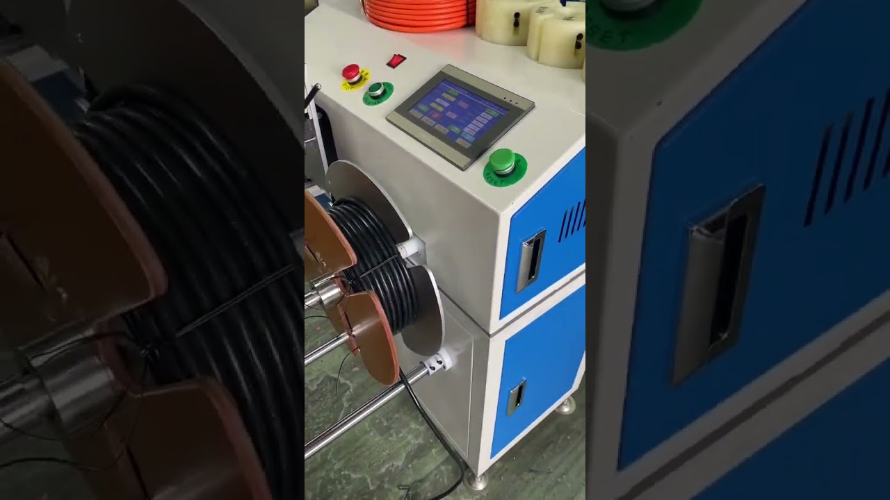 精密床置き型ワイヤー巻き取り機 – 清潔切断機能付き自動計量
